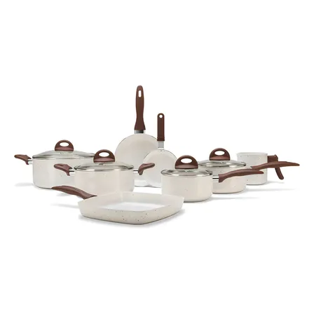 Conj De Panelas 8 Peças Ceramic Life Smart Plus Vanilla - Brinox