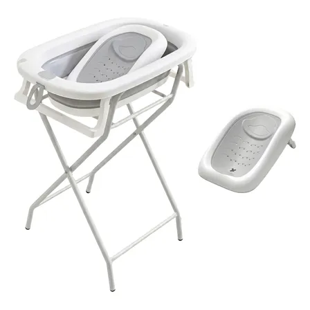 Banheira Bebe Dobravel Com Suporte E Mini Assento 44l Pipdip