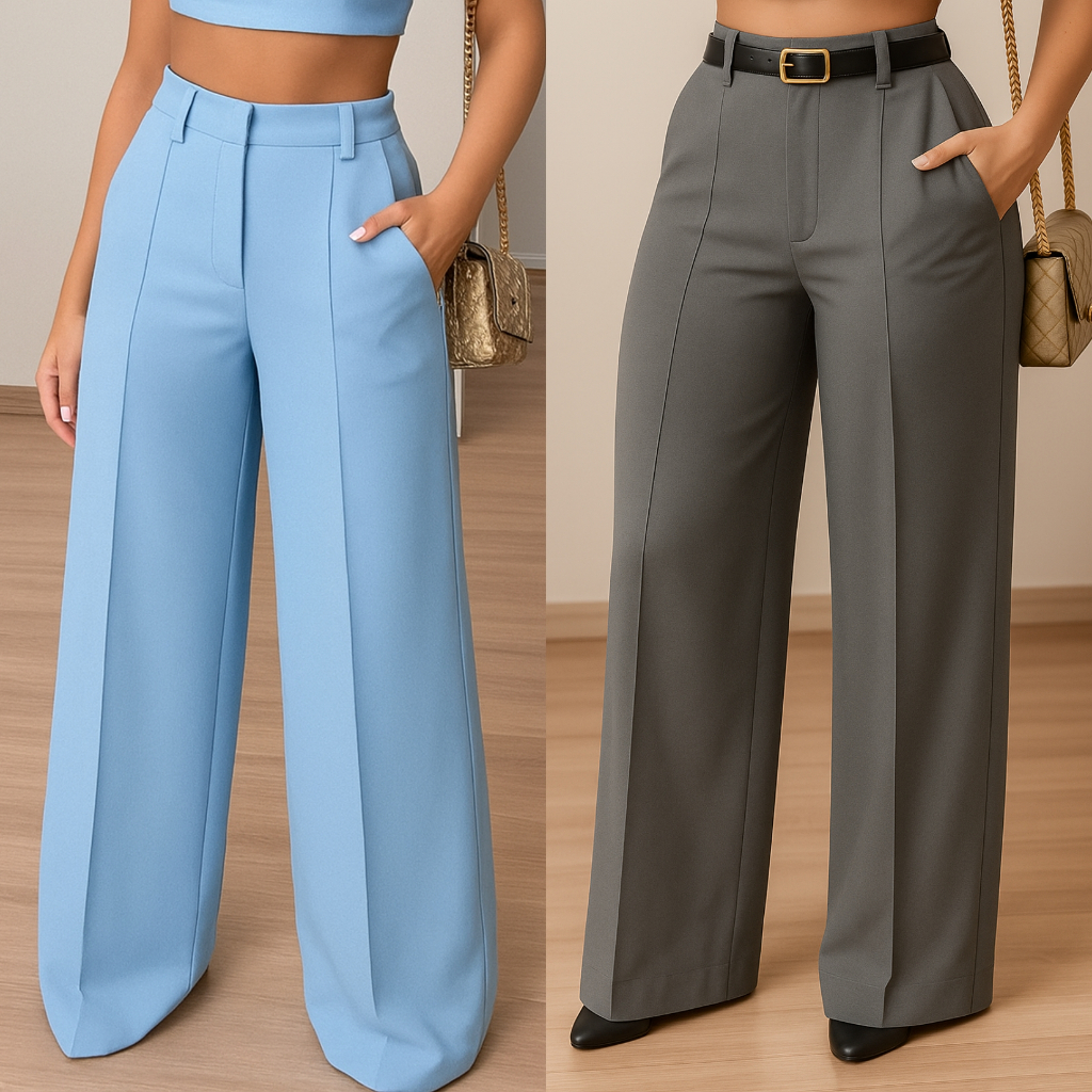 👖CALÇA SOCIAL 😎FEMININA CINTURA ALTA QUE MODELA A SILUETA DA MULHER SUPER CHIC🤑✨