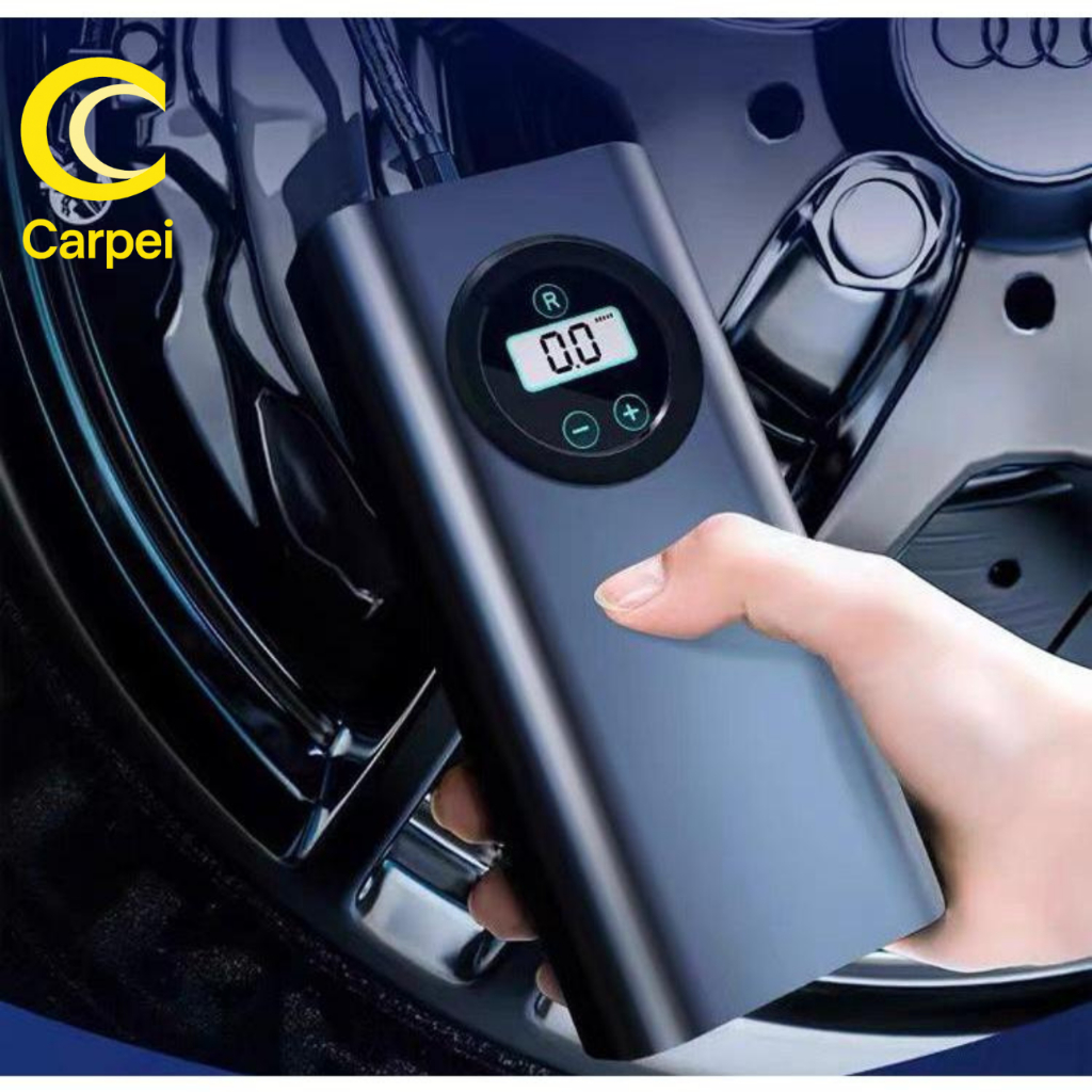 Compressor Detector de Ar Portatil Recarregavél Com Fio Sem Fio Digital USB Calibrador Pneu de Carro Automóvel