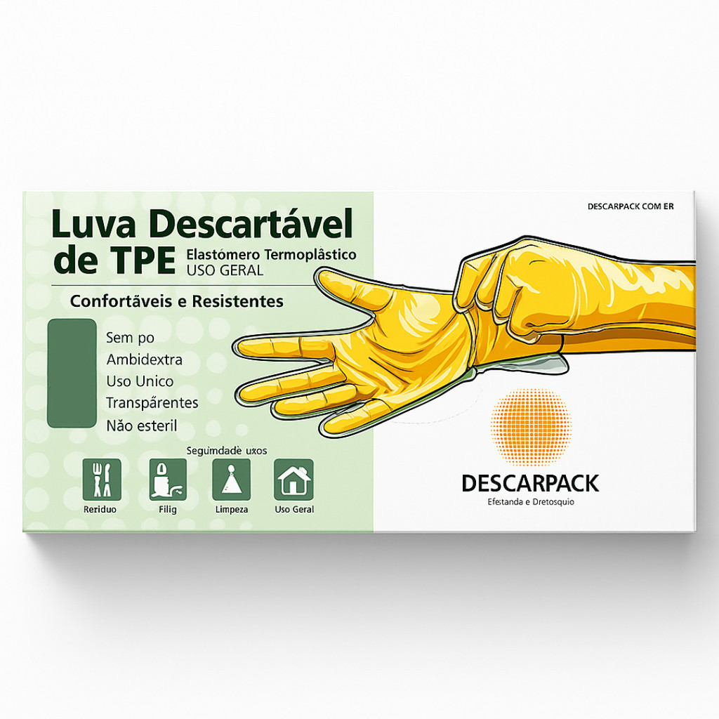 Luva VinilFlex TPE Descarpack - P ao G