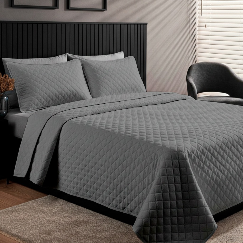 Cobre Leito Matelado Solteiro, Casal e Queen Ultrassonico Colcha Premium 100% Poliéster