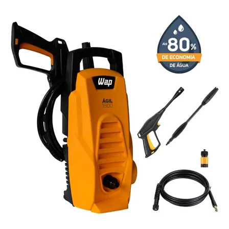 Lavadora De Alta Pressão 1400w 1300psi 300l/h Wap Ágil 1800 Amarelo/preto 127v 60 Hz