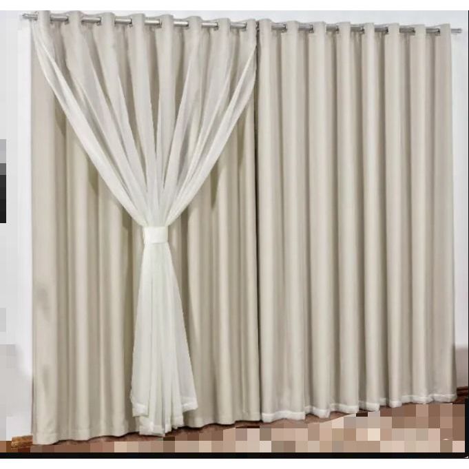 Cortina Blackout Com Voil 3,00m X 2,70m