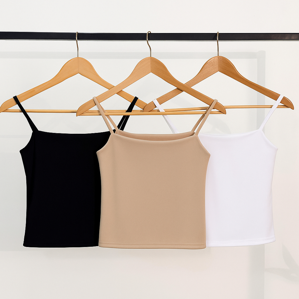 Kit 3 Cropped Feminino Regata Alcinha Básico Verão Suplex