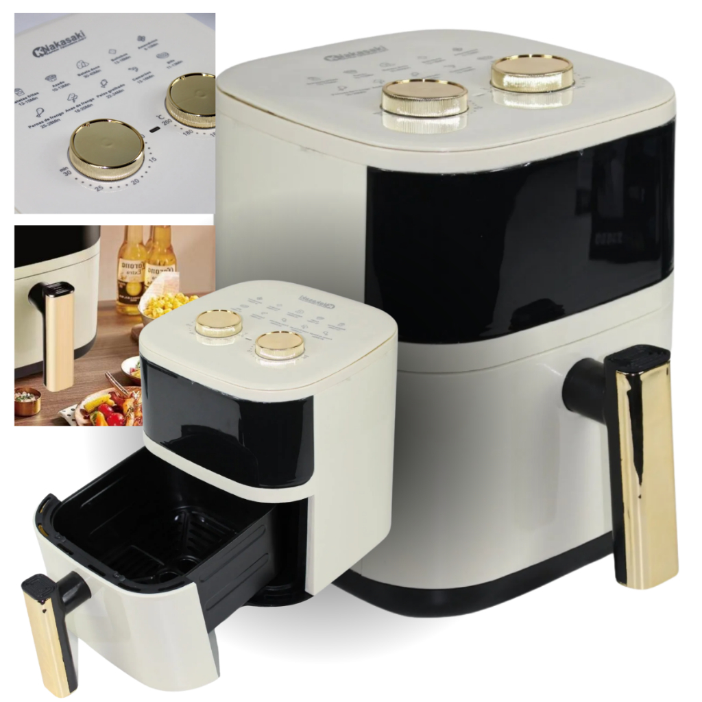 Fritadeira Air Fryer Nakasaki 3,1 Litros Sem Óleo Elétrica 127V/220V Controle Manual