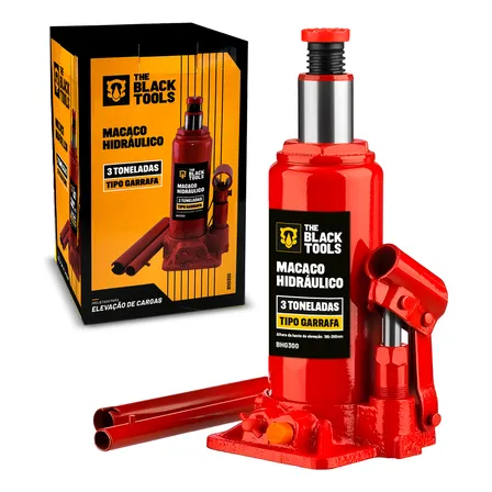 Macaco Hidráulico Vermelho Garrafa 3 Toneladas Para Carro