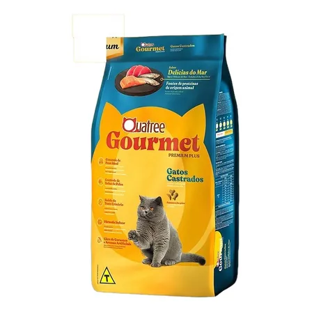 Quatree Premium Ração Gatos Castrados Delicias Do Mar Gourmet 10.1kg