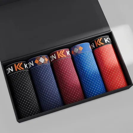 Kit 5 Cuecas Box Boxer Dry Fit Masculina Microfibra Premium