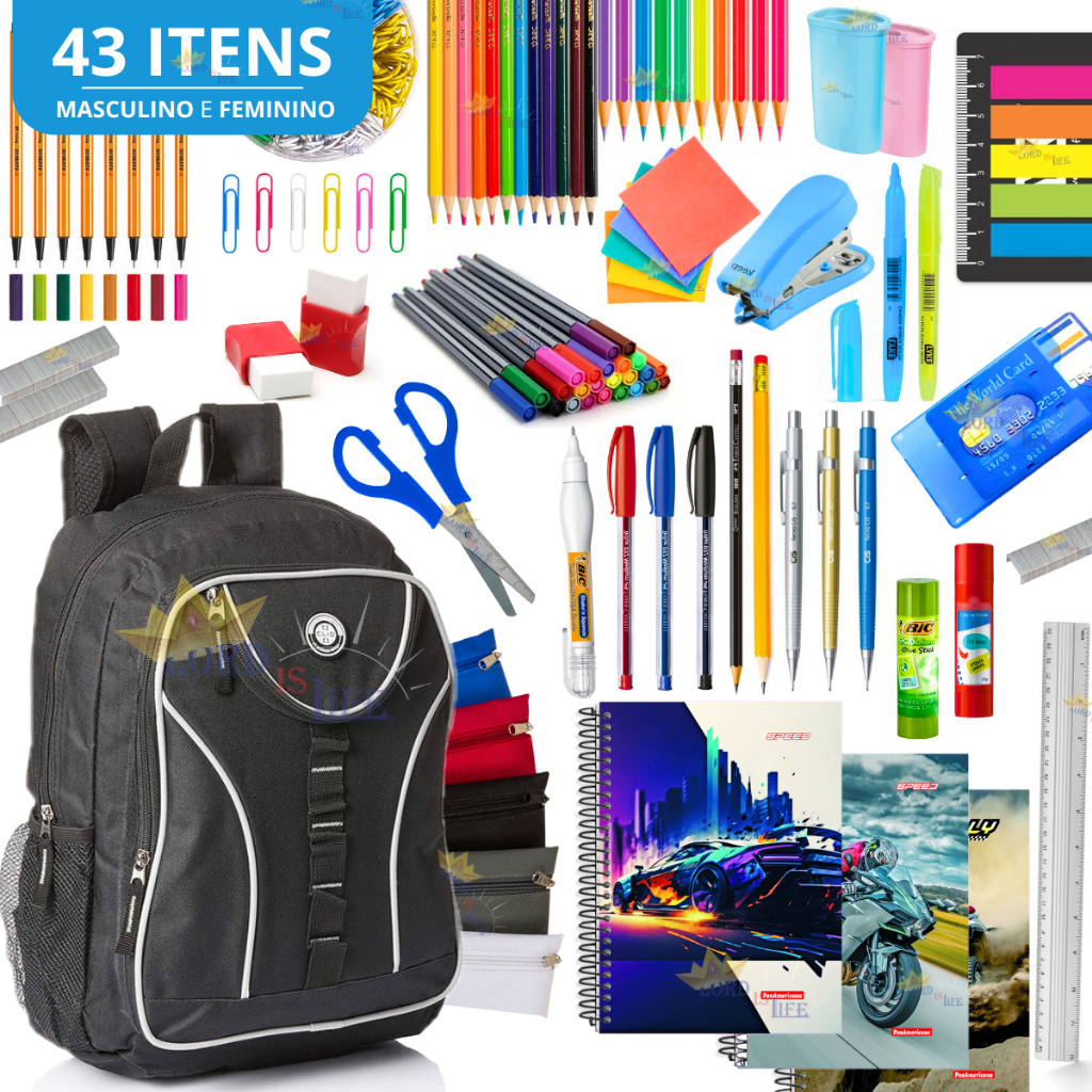 Kit Material Escolar Completo Com Sem Mochila Escolar Material Estojo Escolar Volta As Aulas 2026