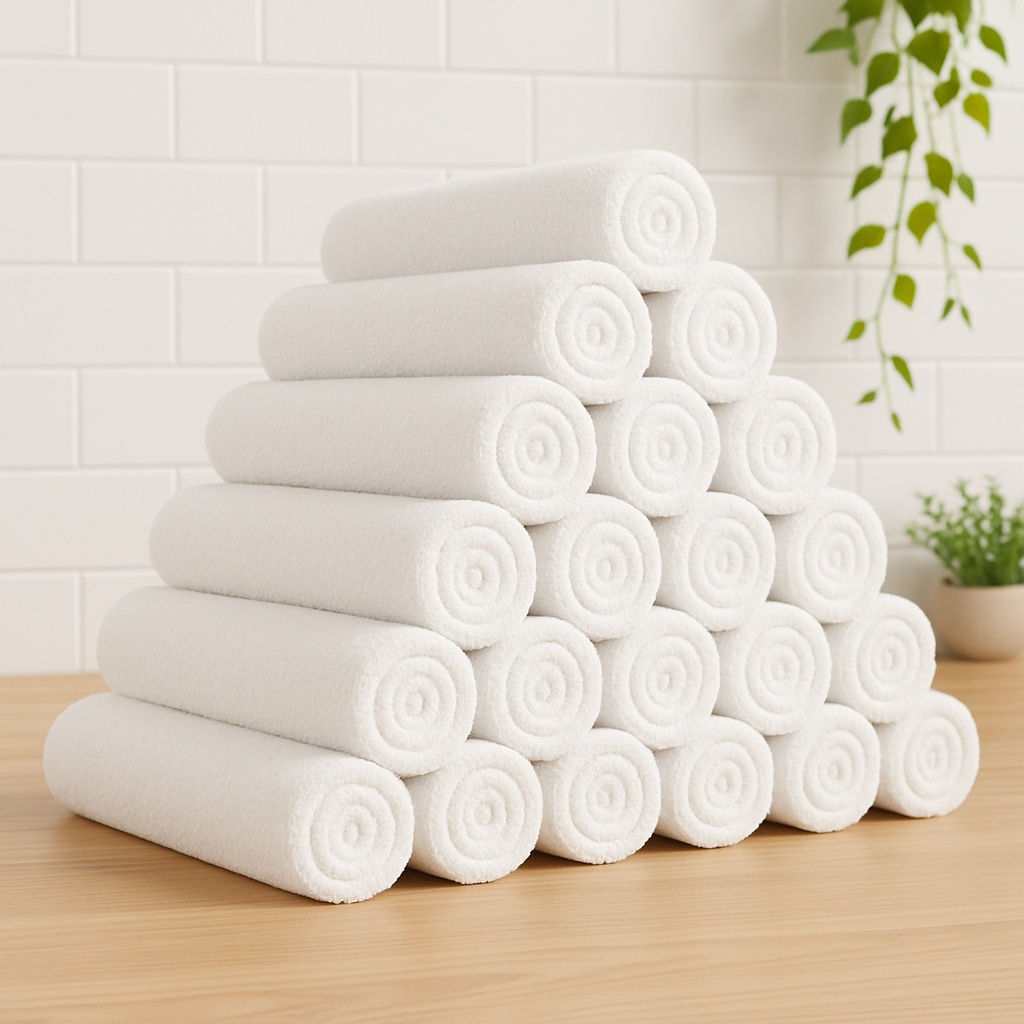 Kit 10pçs Toalhas de Salão de Beleza 45x62cm 100%Algodão Coleção Trip Clean