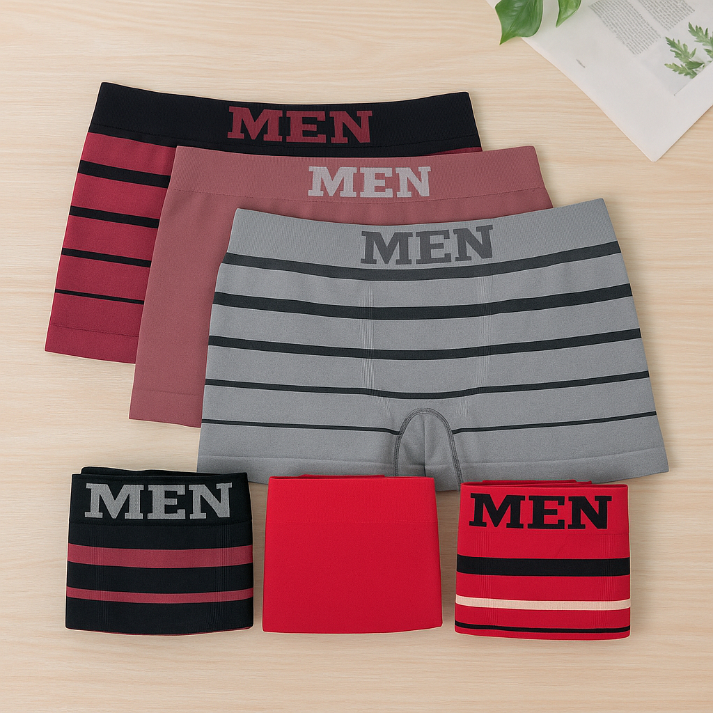 Kit 6 Cueca Masculina Boxer Microfibra Premium Sem Costura