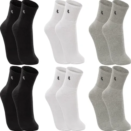 Kit 6 Pares Meias Lupo Cano Médio Esportivas Academia