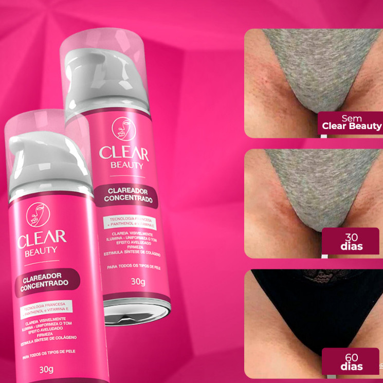 Clareador De Axilas e Virilhas Creme Clareador Partes Intimas - Clear Beauty