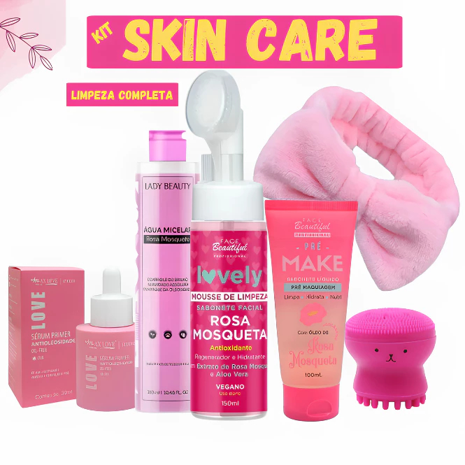 Kit Skin Care Completo Limpeza de Pele Profunda