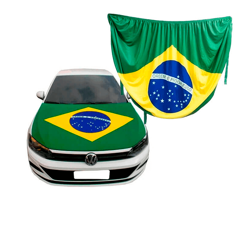Bandeira do Brasil Capô [190x80cm]Bandeira Do Brasil Para Capô Carro Jogos Politica Bandeira Do Brasil P/capô De Carro U