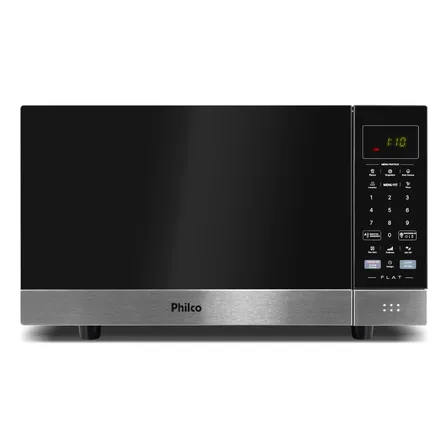 Micro-ondas Philco 28l Preto Espelhado Flat Pmo30f 127v