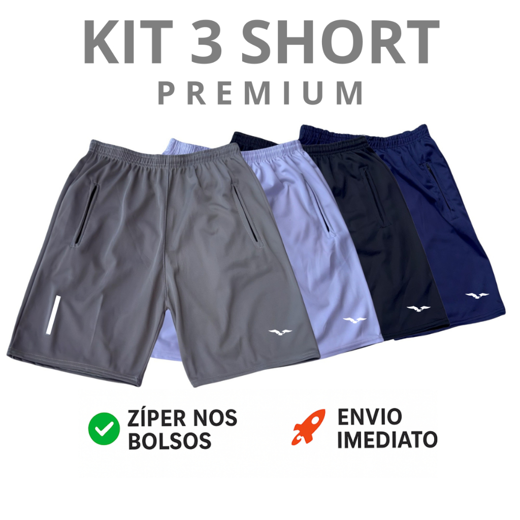 Bermuda Esportiva Com Refletivo Masculina Short Para Corridas e Academia