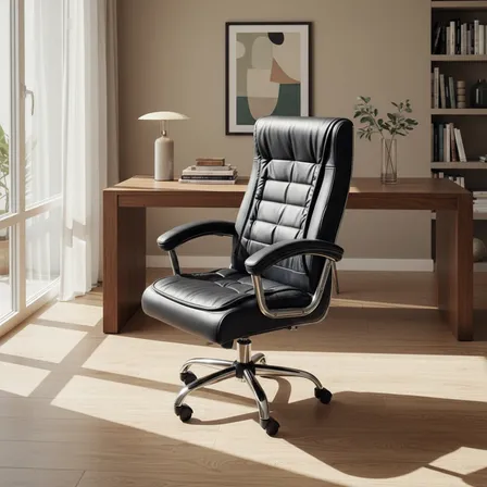 Cadeira Big Ajustável E Confortável - Tigah ! Preto Couro Sintético