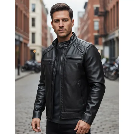 Jaqueta De Couro Masculino Slim Resistente