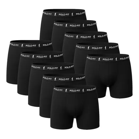Kit 10 Cuecas Boxer Box Masculina Algodão Atacado Polo Fit