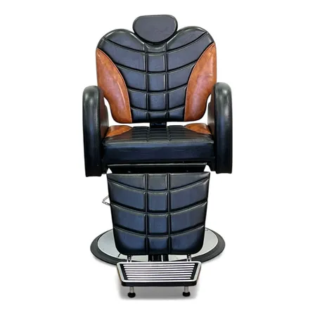 Poltrona Cadeira Reclinável De Barbeiro Hidráulica Bm Moveis Preto It Dt Caramelo Reclinável Redonda