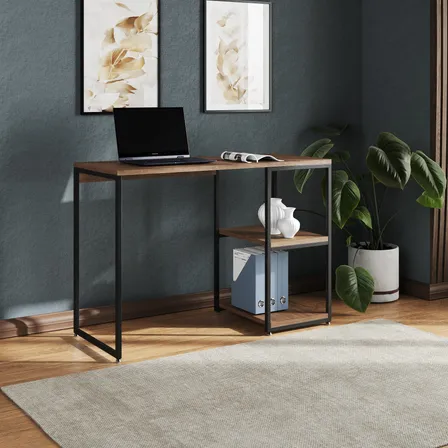 Escrivaninha Up 110cm X 46cm X 76cm - Compacta Ferro Preto