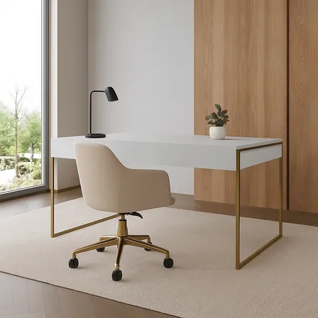 Mesa Industrial 120x75 Filadélfia Ferro Dourado Home Offiice