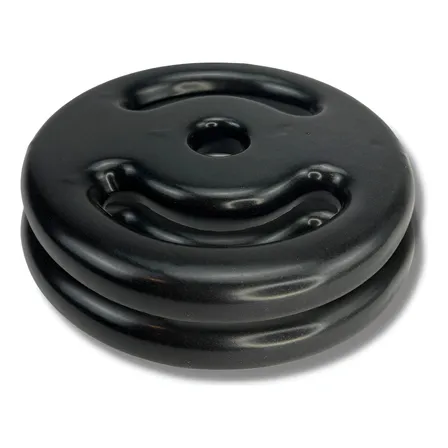 Par Halter Anilha 10 Kg Emborrachada Peso Total 20 Kg Preto