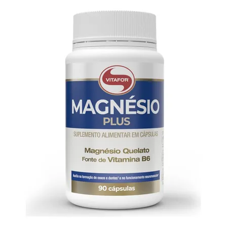 Magnésio Plus 90 Cápsulas Vitafor Sem Sabor