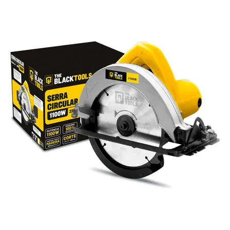 Serra Circular Elétrica The Black Tools 185mm 1100w Cor Amarelo