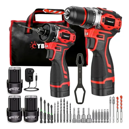 Kit Furadeira Impacto + Parafusadeira Brushless, 3 Baterias 16.8v