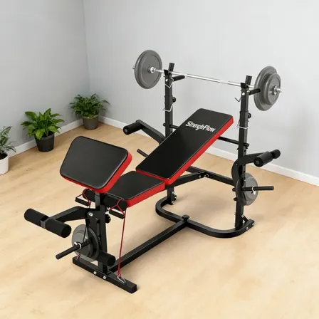 Banco Supino Aparelho  Musculação Academia Em Casa Ginástica Preto